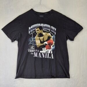 American Classics Muhammad Ali Thrilla in Manila Black Graphic T-Shirt Mens XL